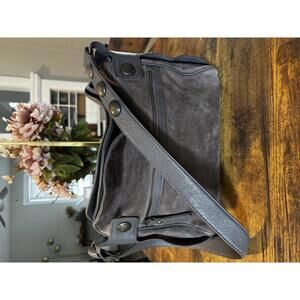 Marc Jacobs Y2K Gray Suede Leather Shoulder Bag